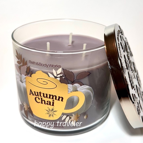 AUTUMN CHAI 3 Wick Candle - Picture 2 of 3